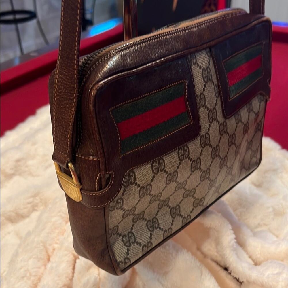 Gucci Monogram Crossbody Bag - Brown - Picture 4 of 7